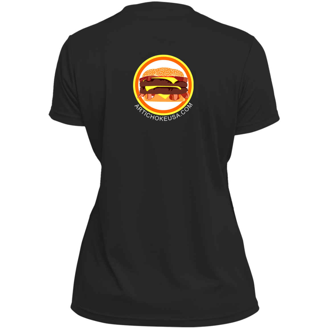 ArtichokeUSA Custom Design. Best Friends Forever. Bacon Cheese Burger. Ladies’ Moisture-Wicking V-Neck Tee