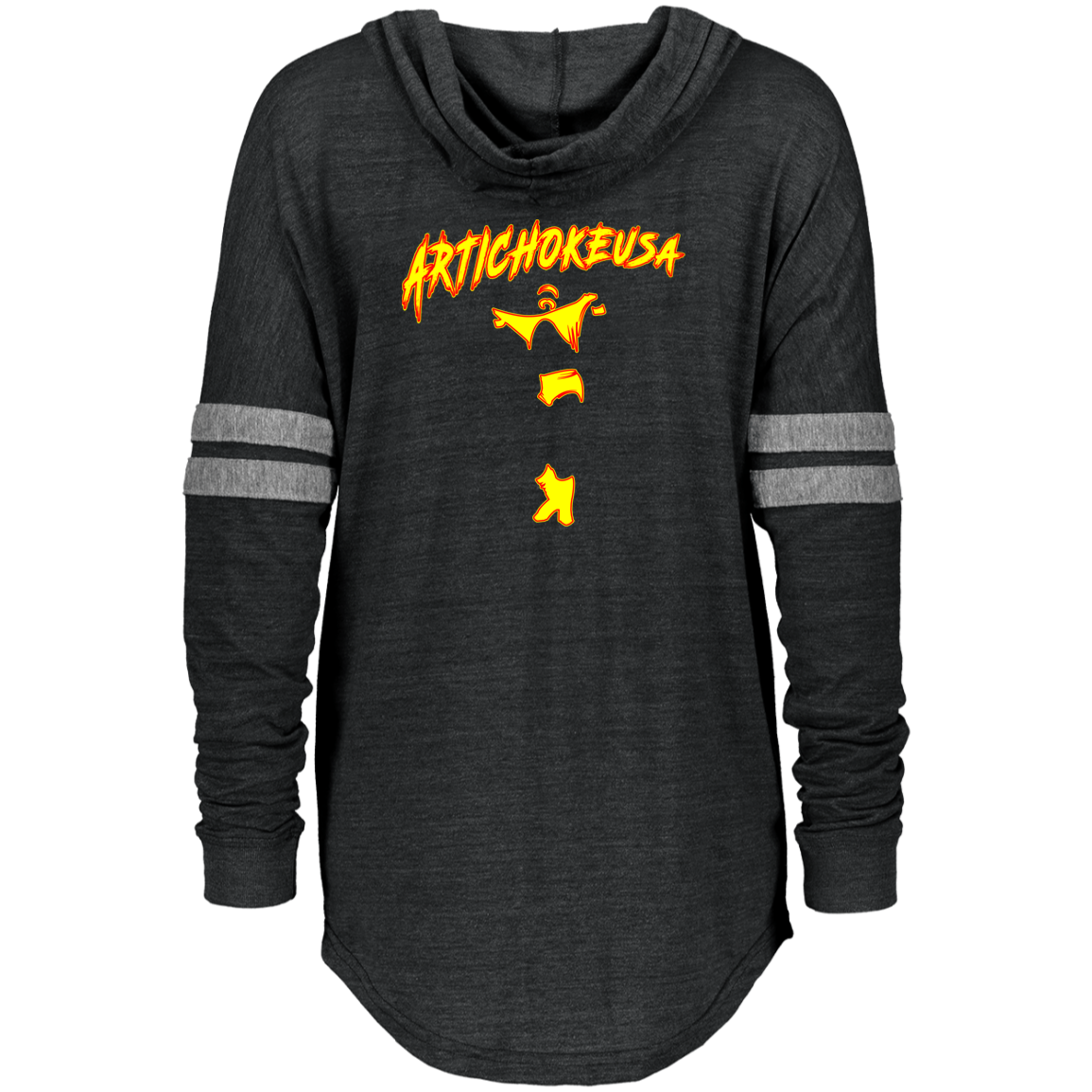 ArtichokeUSA Character and Font Design. Let’s Create Your Own Design Today. Fan Art. The Hulkster. Ladies' Hooded Low Key Pullover