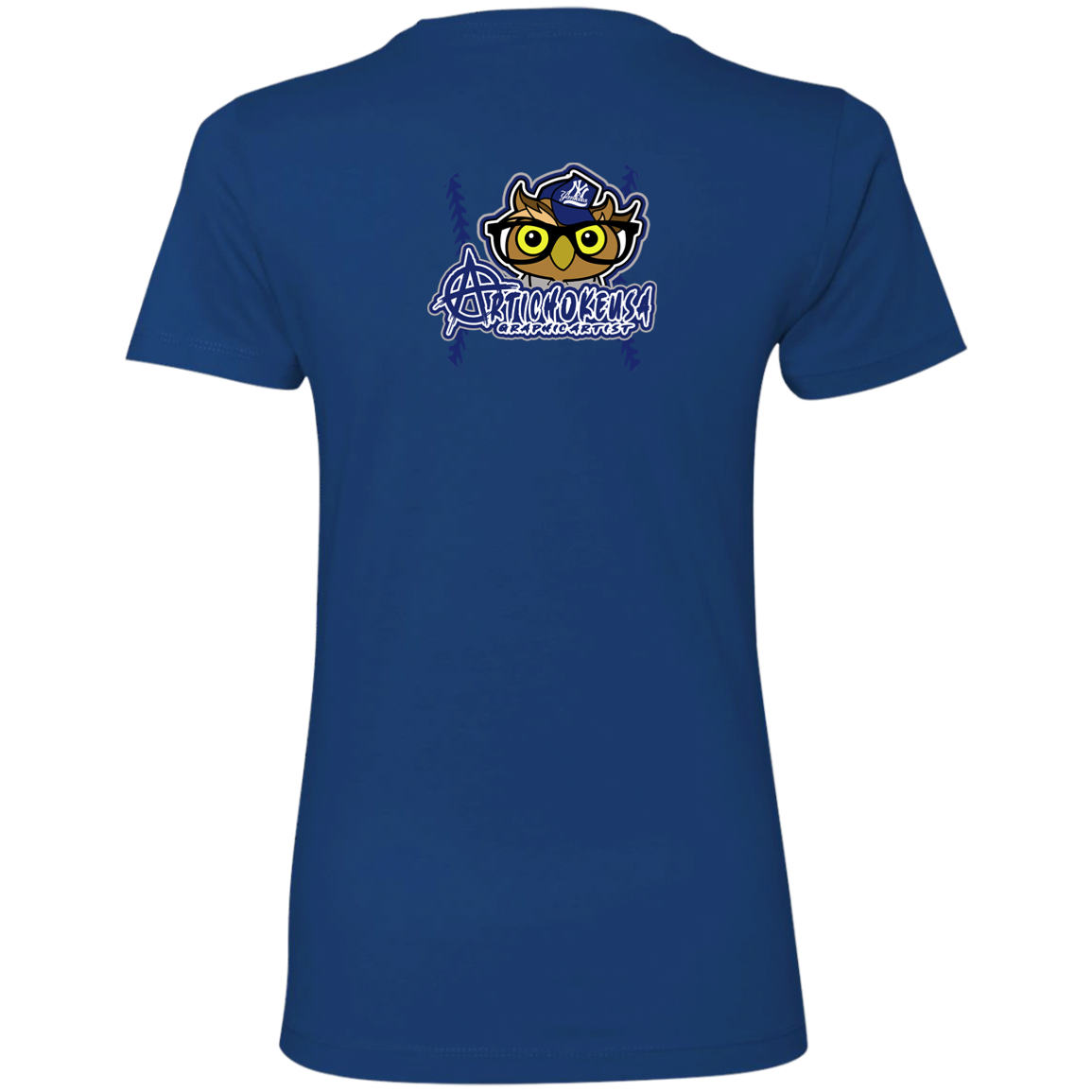 ArtichokeUSA Character and Font design. New York Owl. NY Yankees Fan Art. Let's Create Your Own Team Design Today. Ladies' Boyfriend T-Shirt