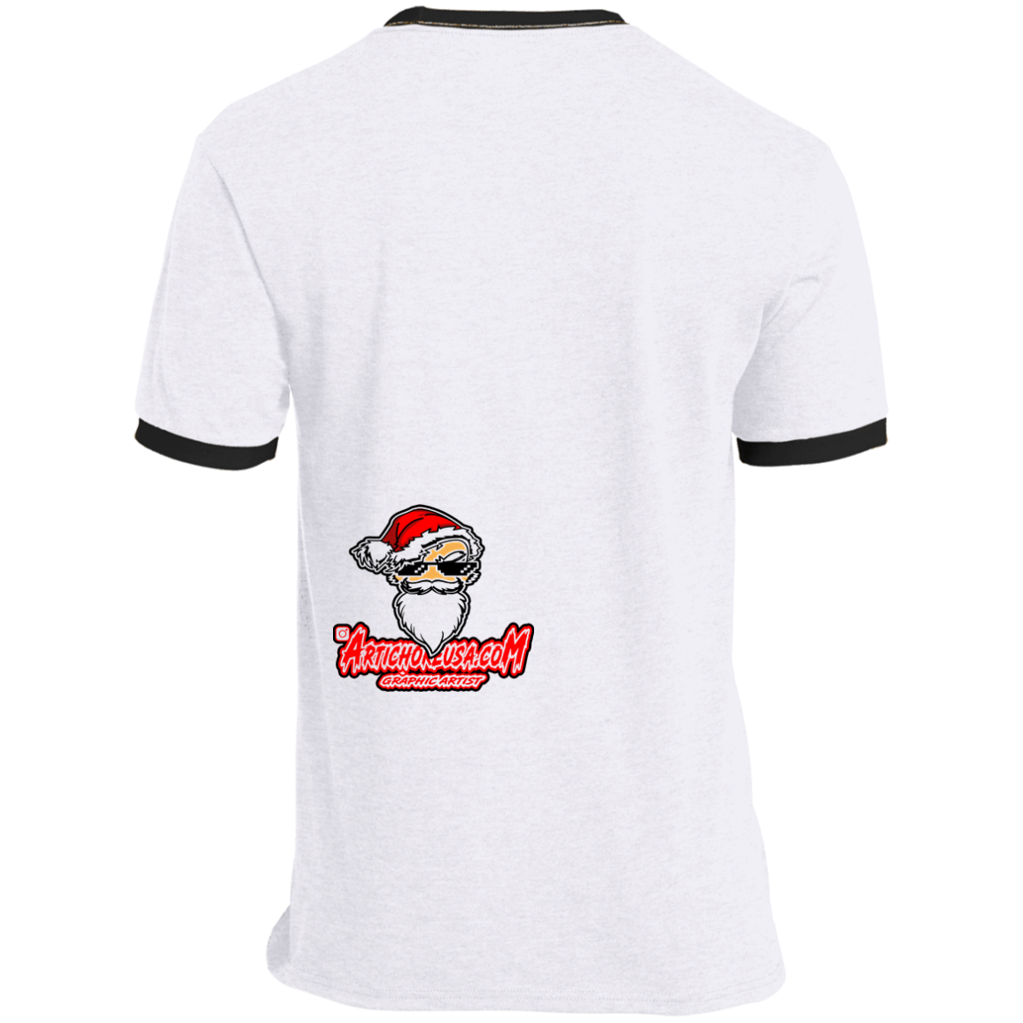 ArtichokeUSA Custom Design. Merry Kiss My Ass. Ringer Tee
