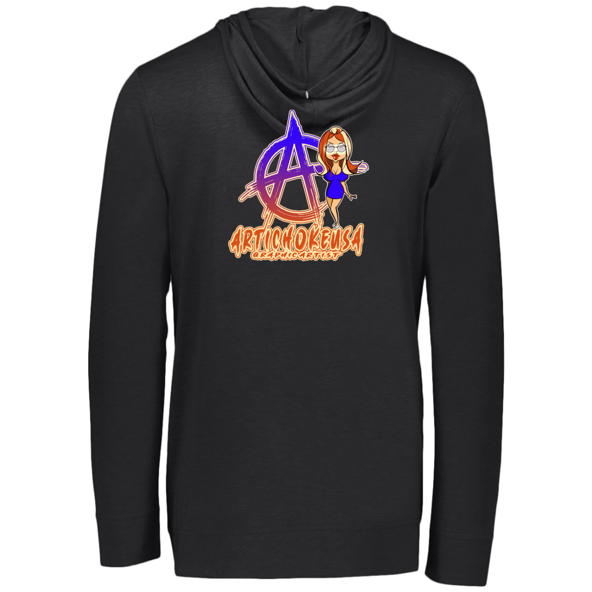 ArtichokeUSA Character and Font Design. Let’s Create Your Own Design Today. Blue Girl. Eco Triblend T-Shirt Hoodie