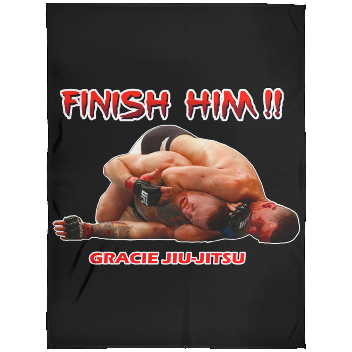 Artichoke Fight Gear Custom Design #8. Finish Him! Fleece Blanket 60x80