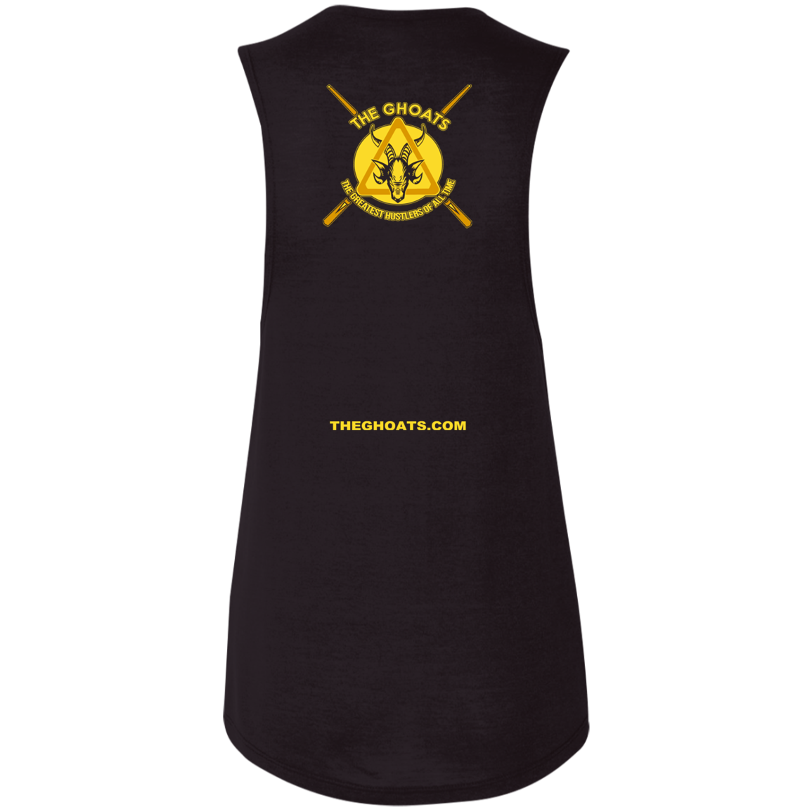 The GHOATS Custom Design. #27 PlayerUnknown's Billiards. PUBG Parody. Ladies' Flowy Muscle Tank