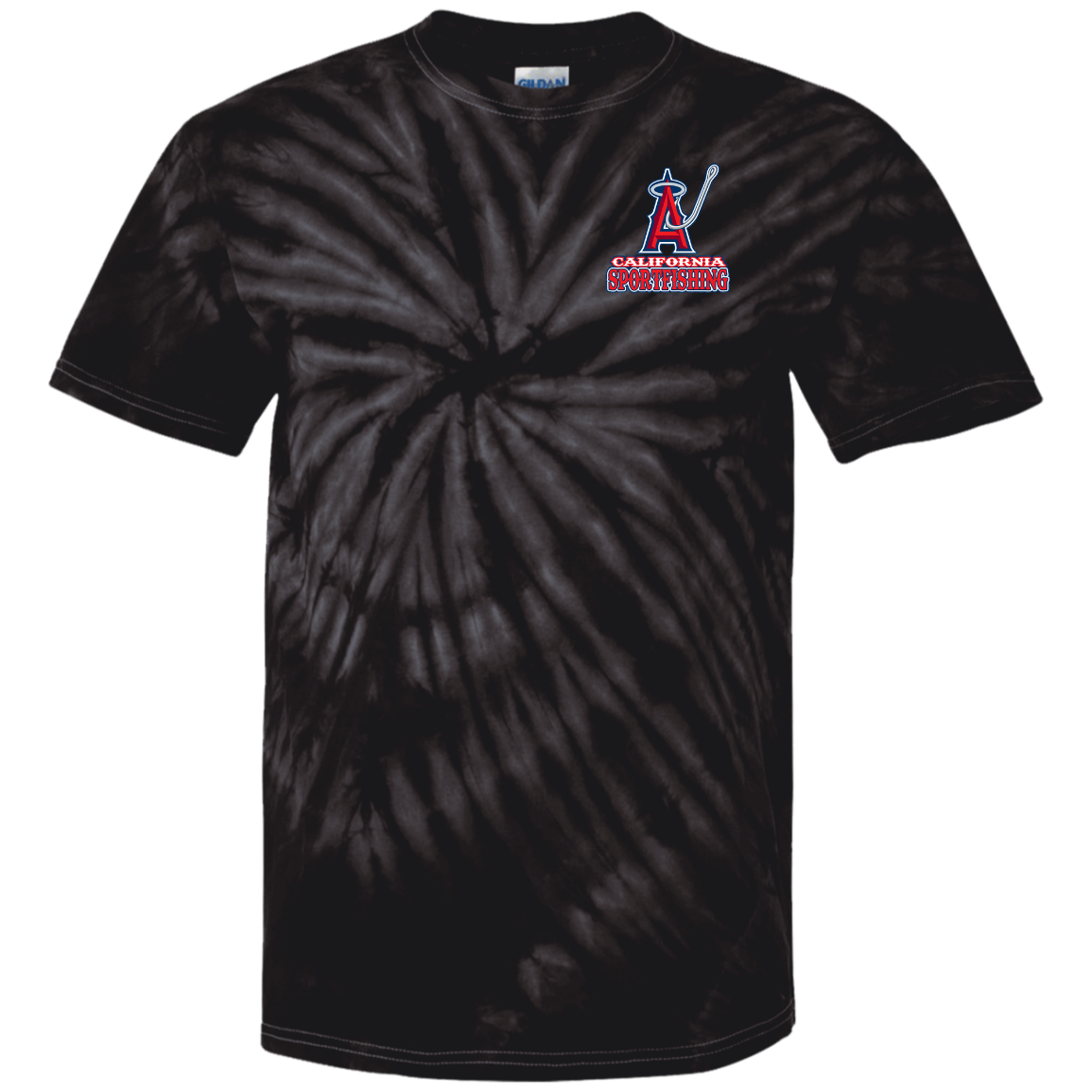 ArtichokeUSA Custom Design. Anglers. Southern California Sports Fishing. Los Angeles Angels Parody. Tie Dye 100% Cotton T-Shirt