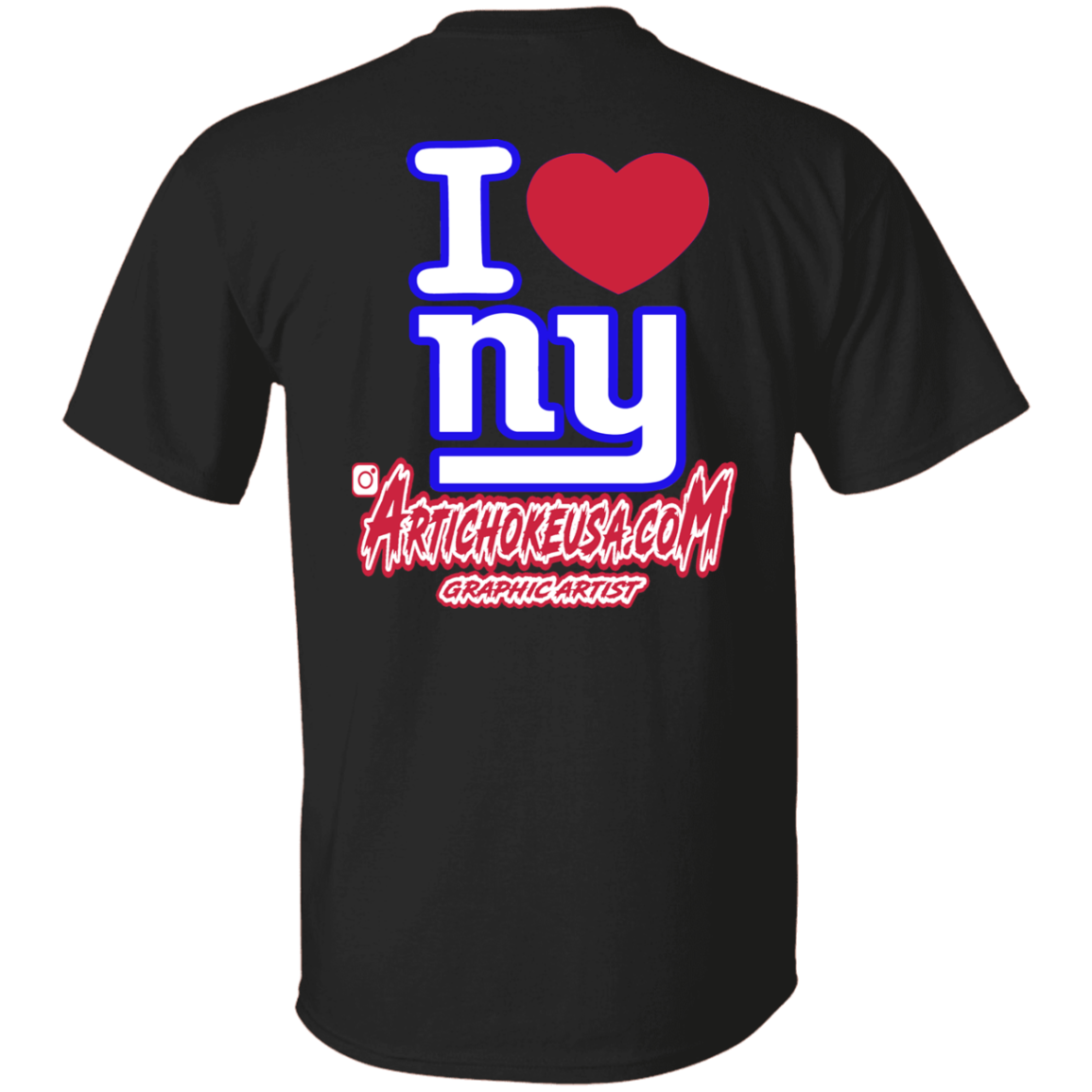 ArtichokeUSA Custom Design. I heart New York Giants. NY Giants Football Fan Art. Youth 5.3 oz 100% Cotton T-Shirt