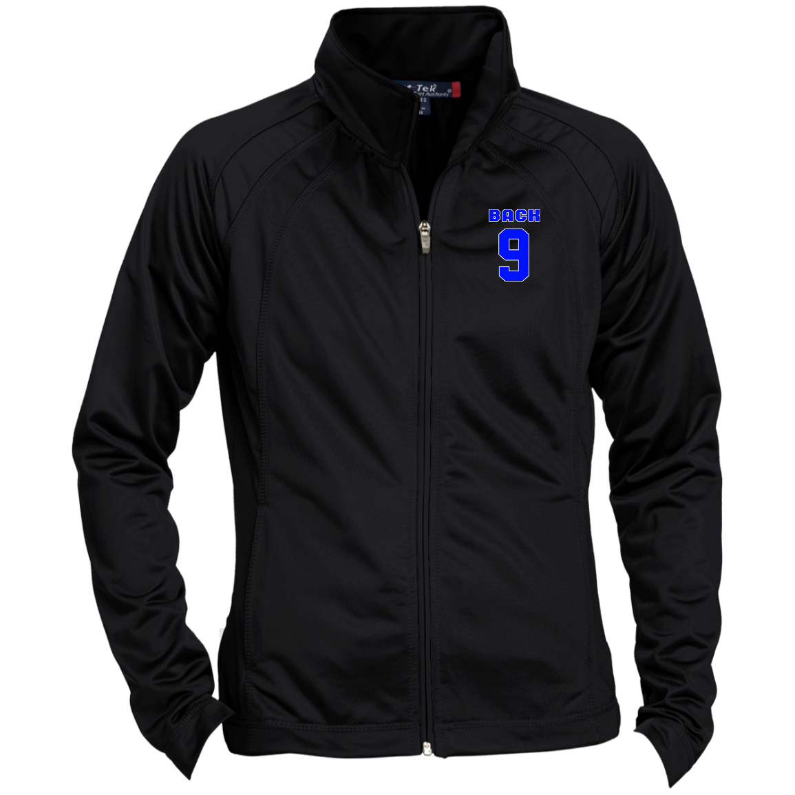 OPG Custom Design #17. Back 9. Ladies' Raglan Sleeve Warmup Jacket