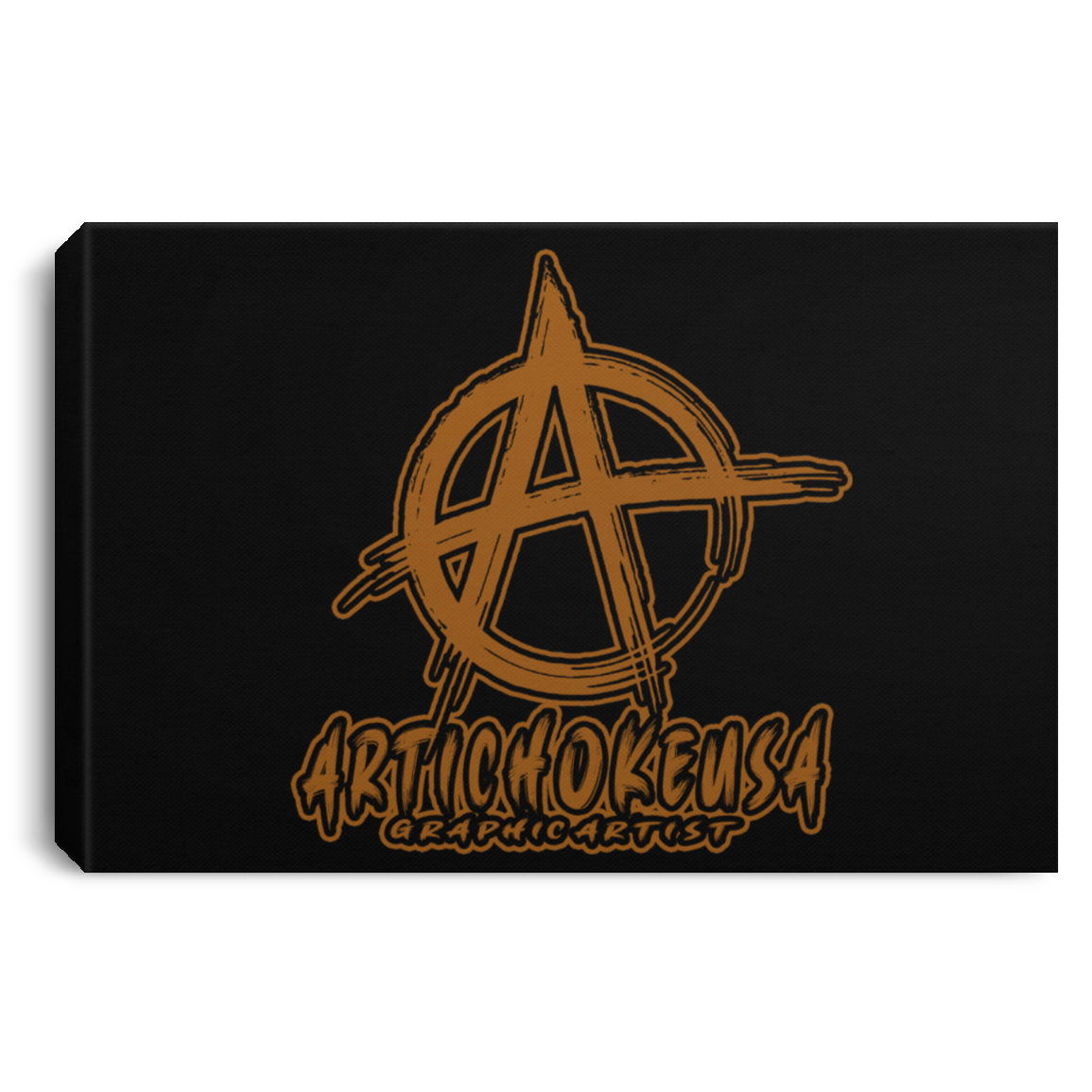 ArtichokeUSA custom design with text #14. Landscape Canvas .75in Frame