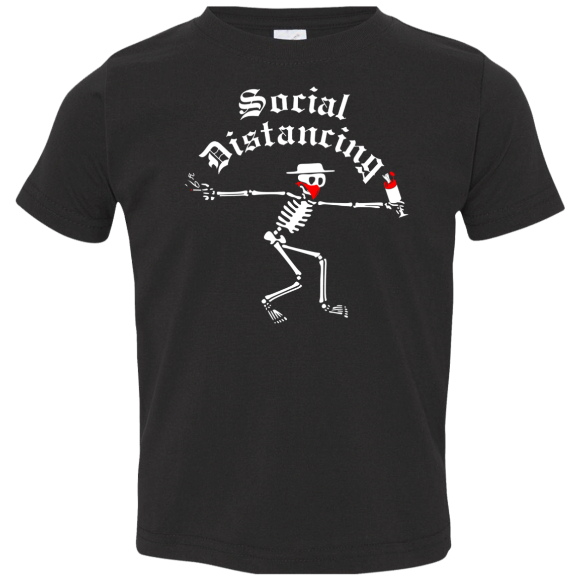 ArtichokeUSA Custom Design. Social Distancing. Social Distortion Parody. Toddler Jersey T-Shirt