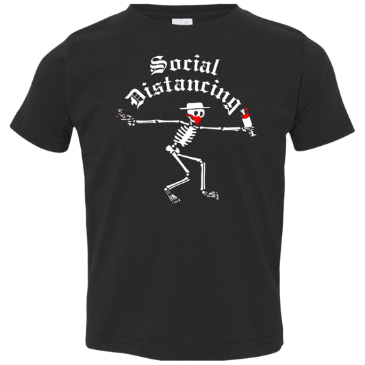 ArtichokeUSA Custom Design. Social Distancing. Social Distortion Parody. Toddler Jersey T-Shirt