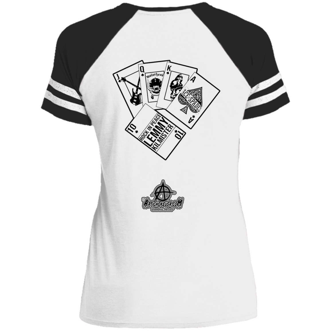 ArtichokeUSA Custom Design. Motorhead's Lemmy Kilmister's Favorite Video Poker Machine. Rock in Peace! Ladies' Game V-Neck T-Shirt