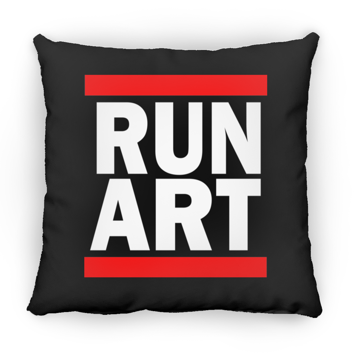 ArtichokeUSA Custom Design. RUN ART. RUN DMC Parody. Square Pillow 18x18