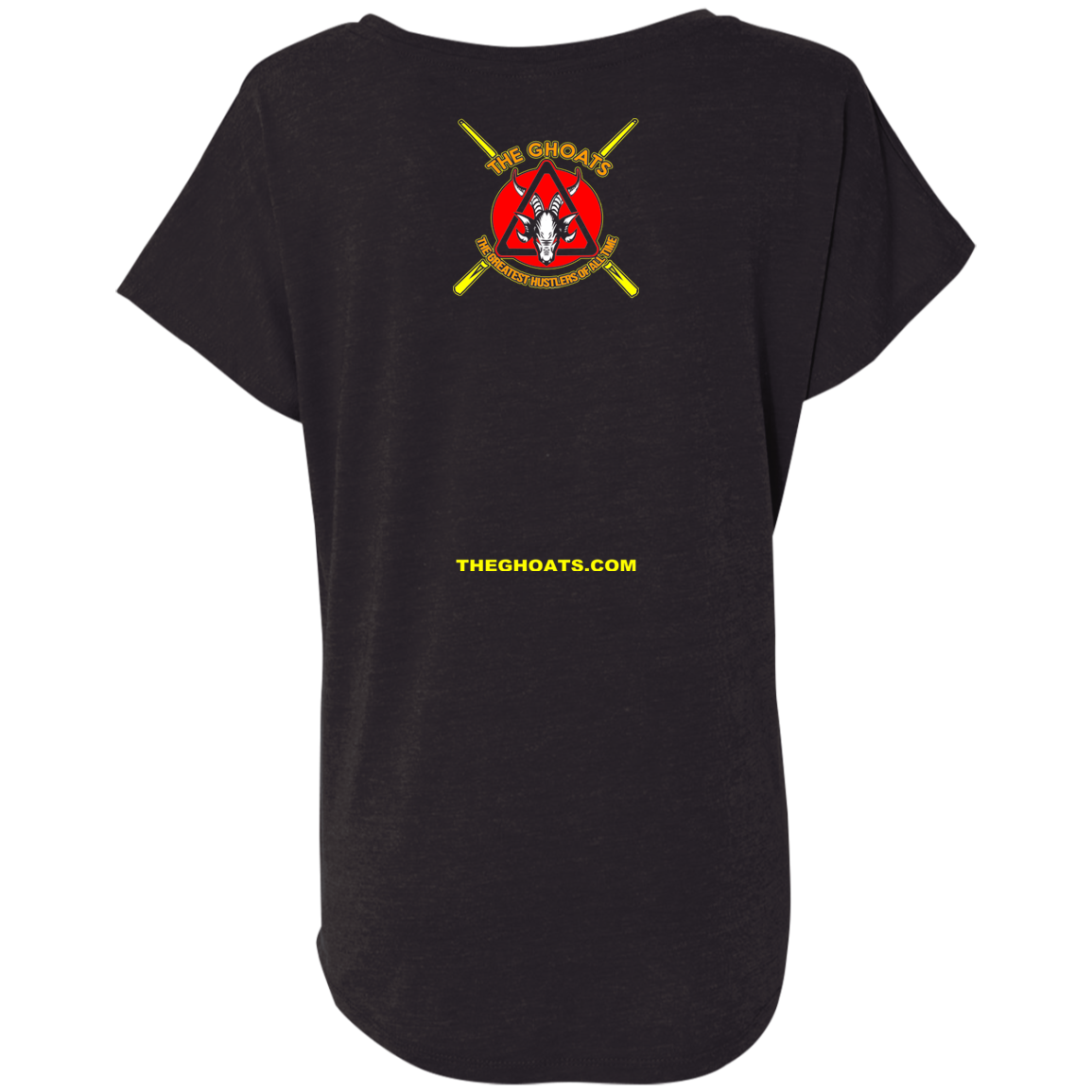 The GHOATS Custom Design #15. Hustler Woman. Ladies' Triblend Dolman Sleeve