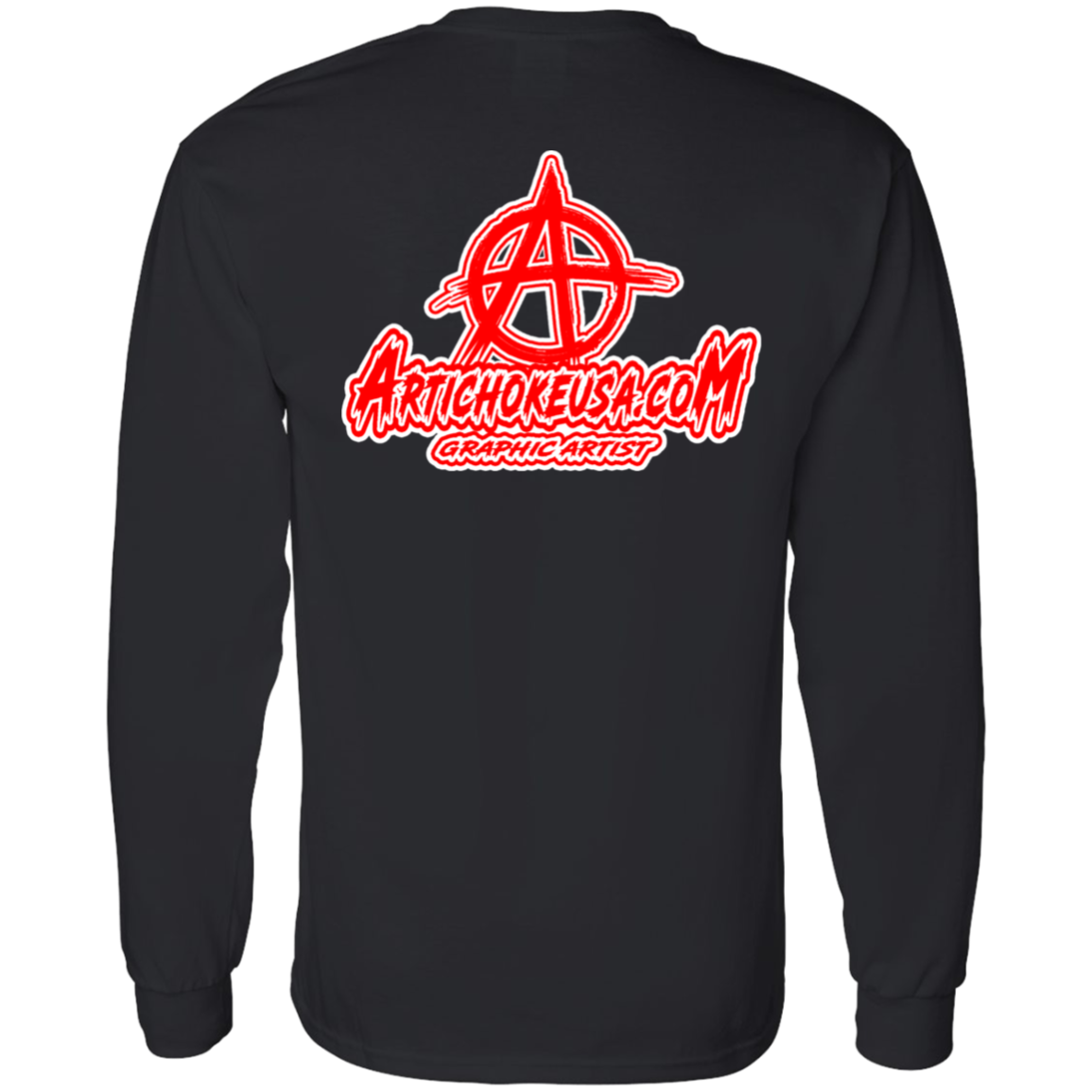ArtichokeUSA Custom Design. Metallica Style Logo. Let's Make One For Your Project. 100 % Cotton LS T-Shirt