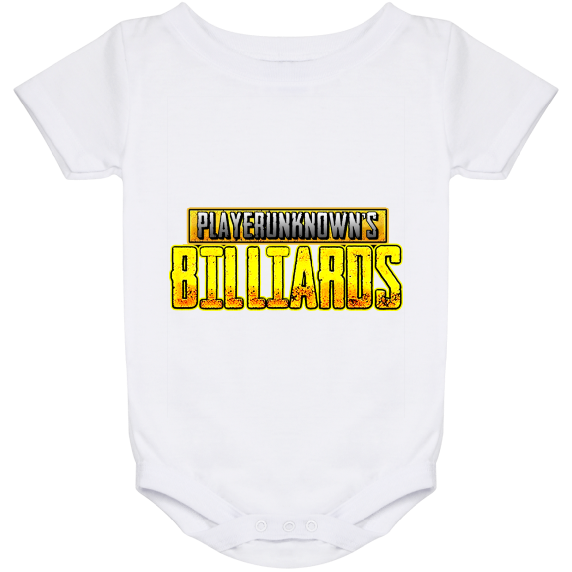 The GHOATS Custom Design. #27 PlayerUnknown's Billiards. PUBG Parody. Baby Onesie 24 Month