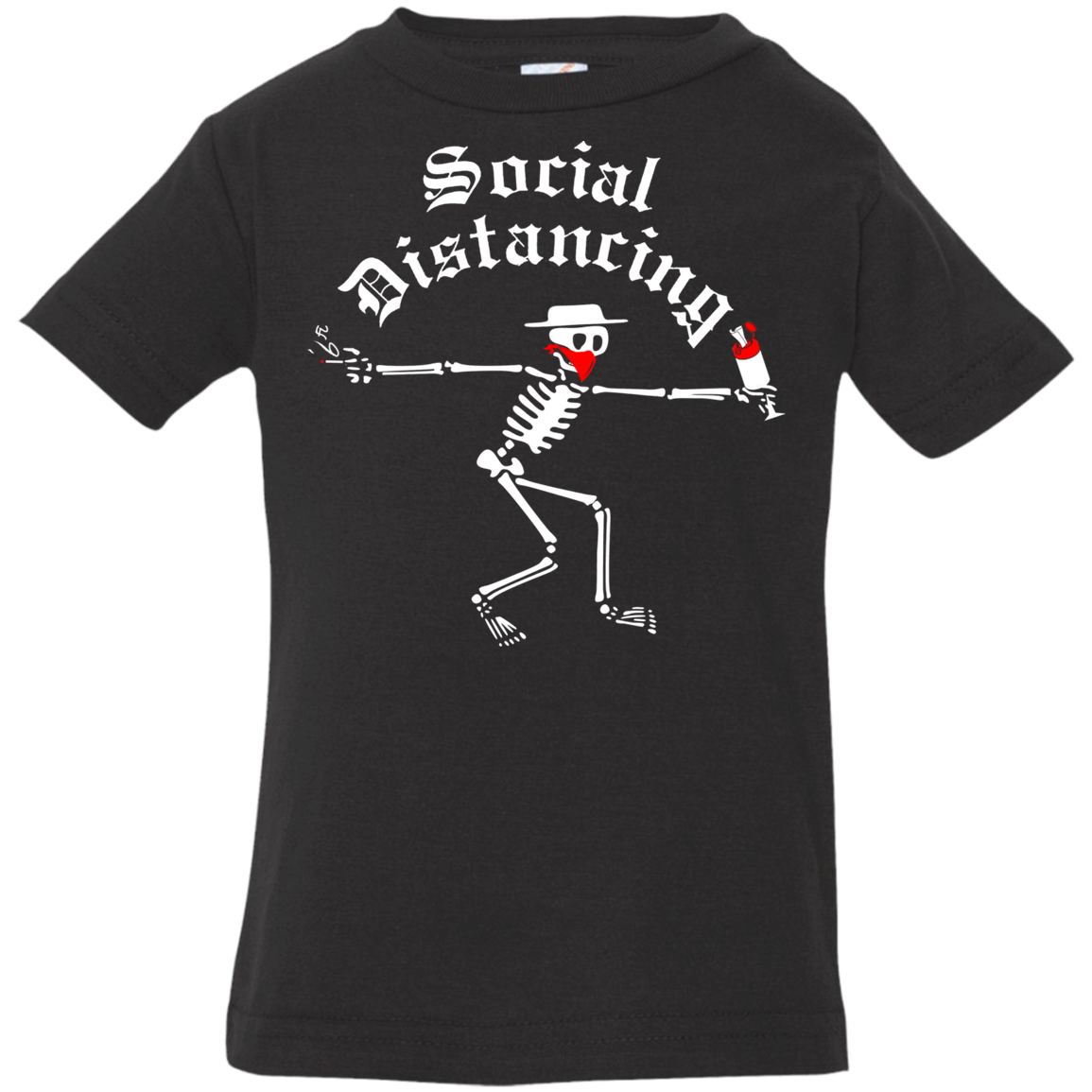 ArtichokeUSA Custom Design. Social Distancing. Social Distortion Parody. Infant Jersey T-Shirt