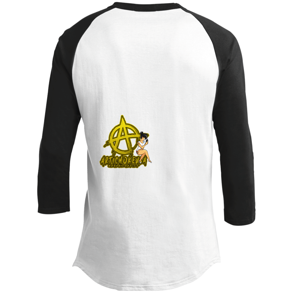 ArtichokeUSA Character and Font Design. Let’s Create Your Own Design Today. Betty. Youth 3/4 Raglan Sleeve Shirt