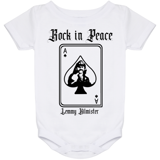 ArtichokeUSA Custom Design. Lemmy Kilmister "Ace of Spades" Tribute Fan Art Version 2 of 2. Baby Onesie 24 Month