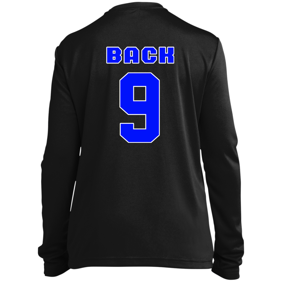 OPG Custom Design #17. Back 9. Youth 100% Polyester Long Sleeve Tee