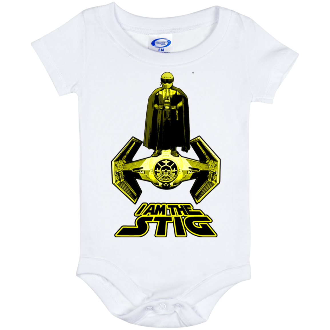 ArtichokeUSA Custom Design. I am the Stig. Vader/ The Stig Fan Art. Baby Onesie 6 Month