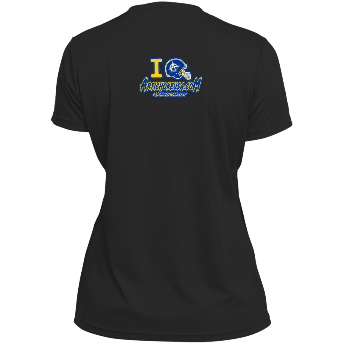 ArtichokeUSA Custom Design. Los Ramgeles. Fan Art. Ladies’ Moisture-Wicking V-Neck Tee