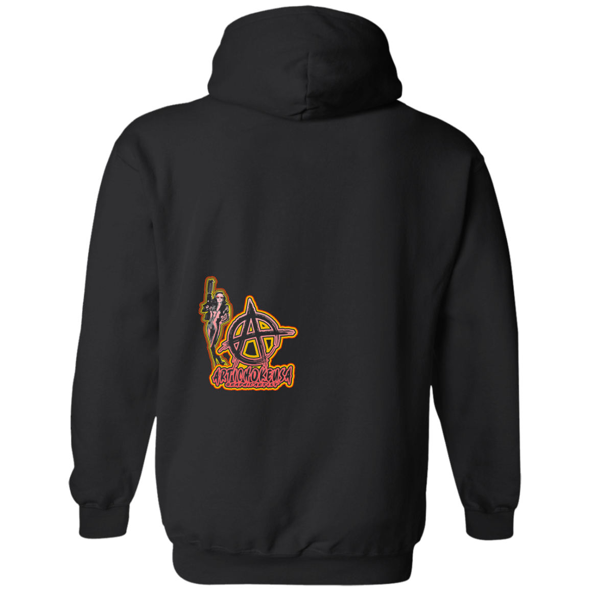 ArtichokeUSA Character and Font design. Let's Create Your Own Team Design Today. Mary Boom Boom. Basic Pullover Hoodie