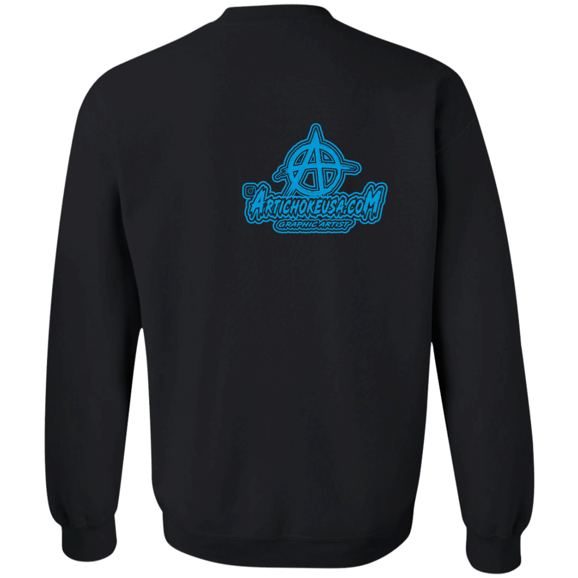 ArtichokeUSA Character and Font design. Let's Create Your Own Team Design Today. My first client Charles. Crewneck Pullover Sweatshirt