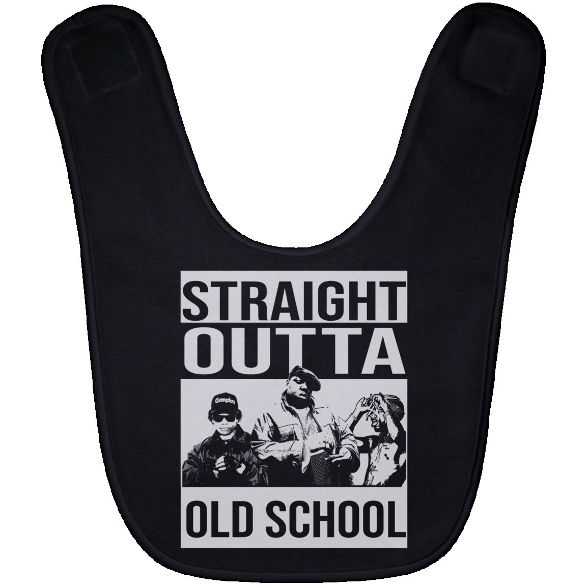 ArtichokeUSA Custom Design. Straight Outta Old School. The GOATs of Rap. Baby Bib