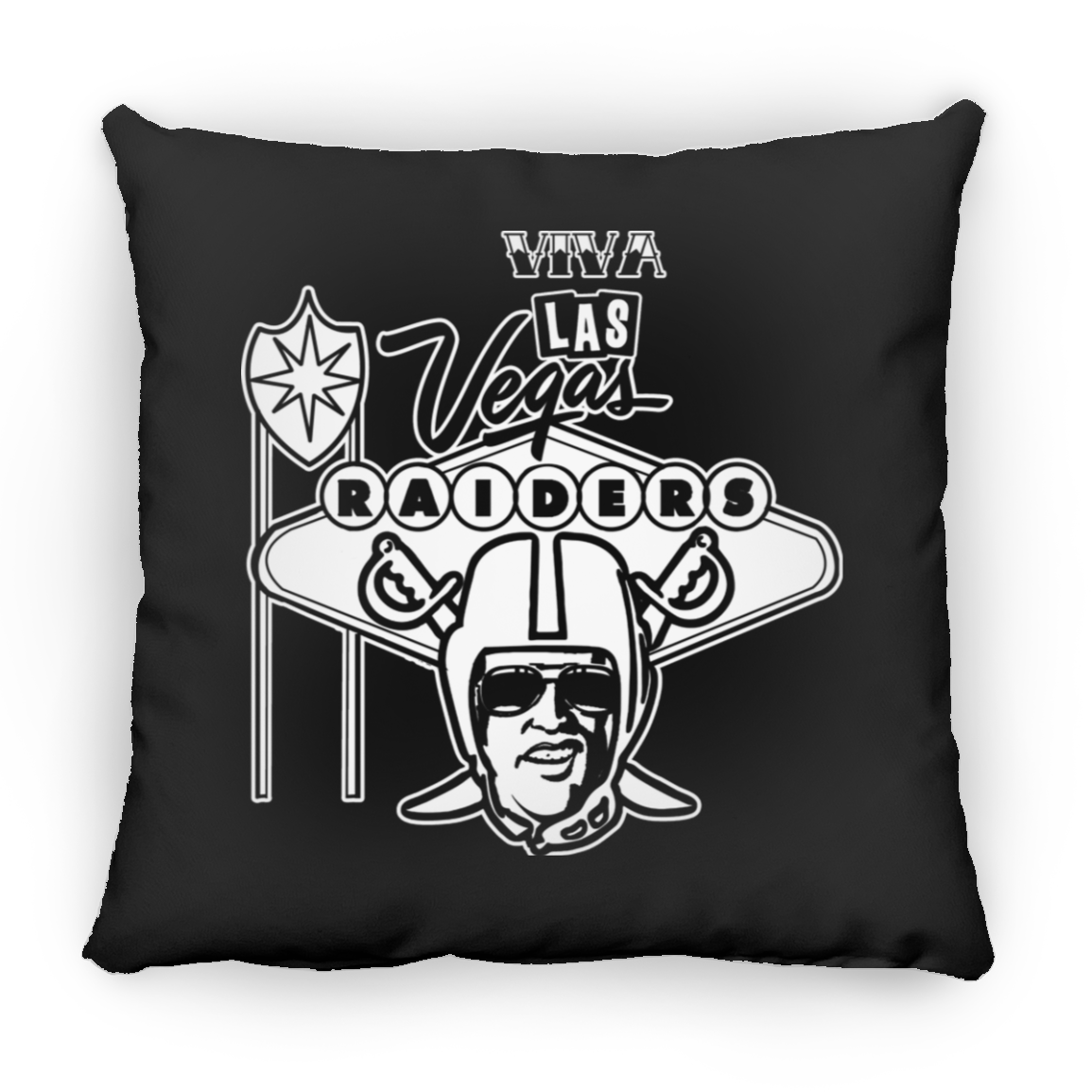 ArtichokeUSA Custom Design. Las Vegas Raiders. Las Vegas / Elvis Presley Parody Fan Art. Let's Create Your Own Team Design Today. Square Pillow 18x18