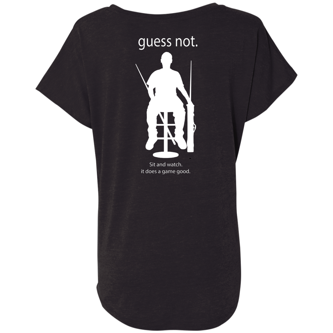 The GHOATS Custom Design. #40 Got Game? / Guess Not. Ladies' Triblend Dolman Sleeve