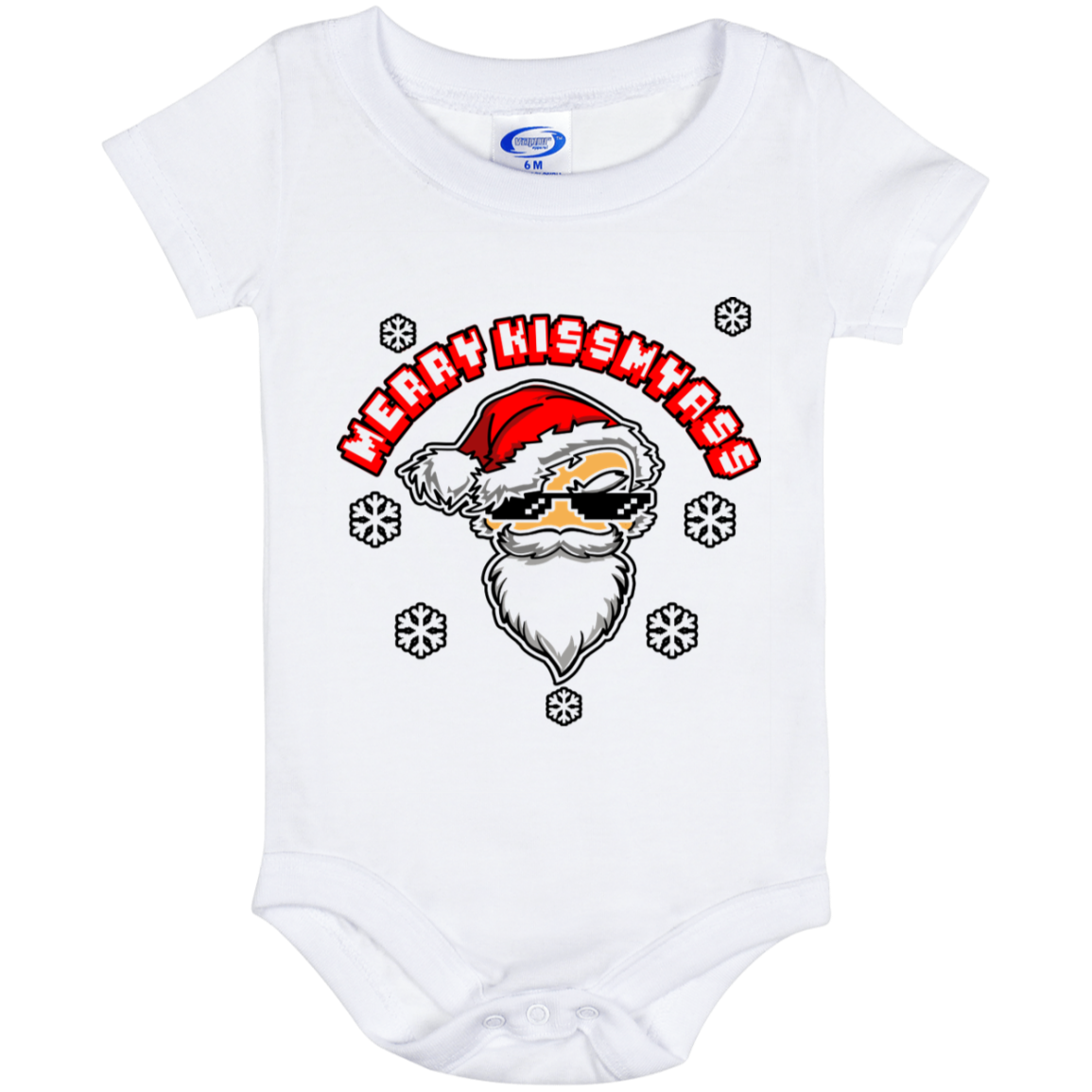 ArtichokeUSA Custom Design. Merry Kiss My Ass. Baby Onesie 6 Month