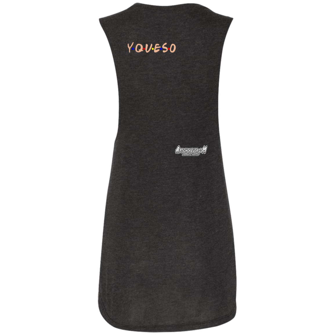ArtichokeUSA Custom Design. FRIJOLE (CON QUESO). Ladies' Flowy Muscle Tank