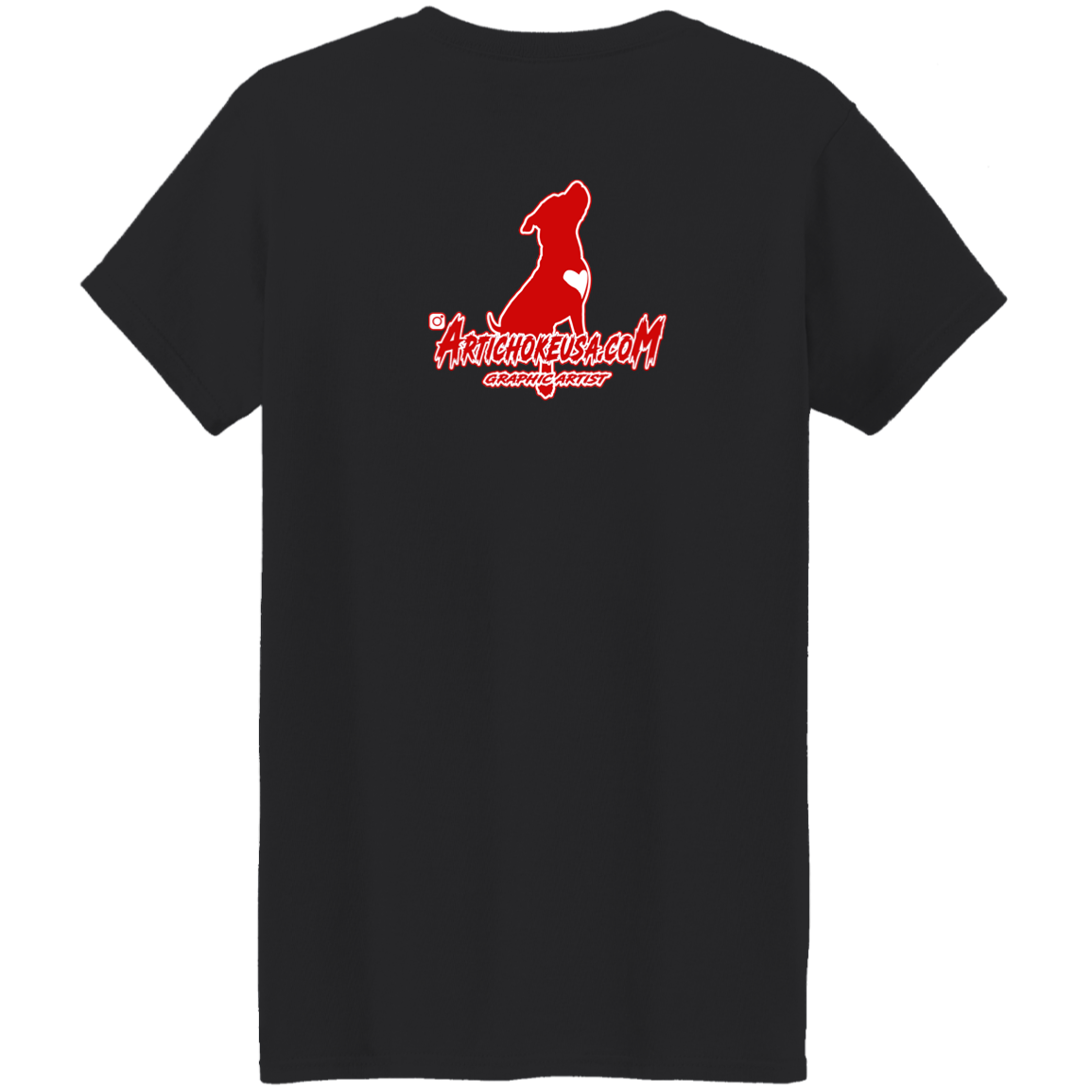 ArtichokeUSA Custom Design. Pitbull Love. Ladies' 5.3 oz. T-Shirt