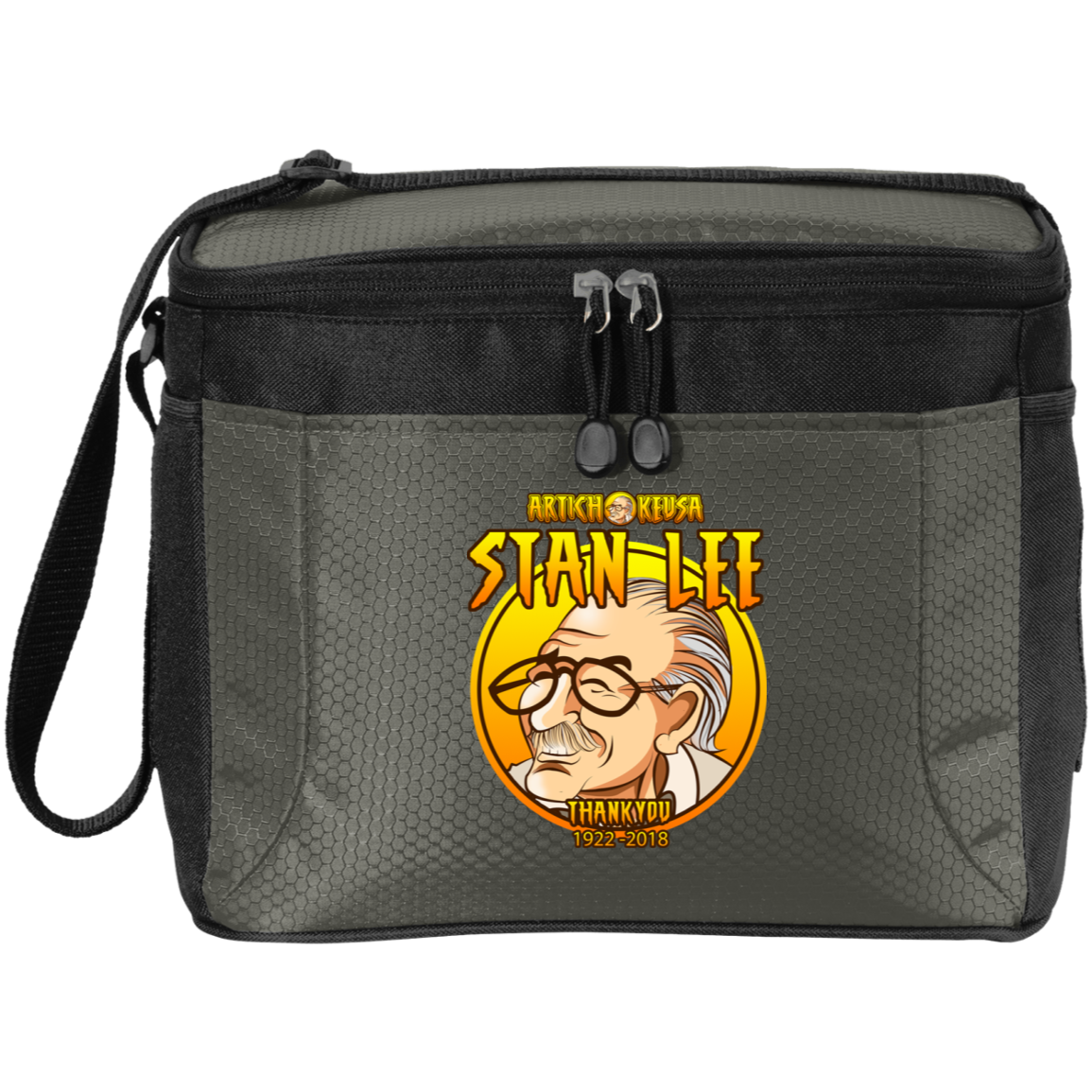ArtichokeUSA Character and Font design. Stan Lee Thank You Fan Art. Let's Create Your Own Design Today. 12-Pack Cooler