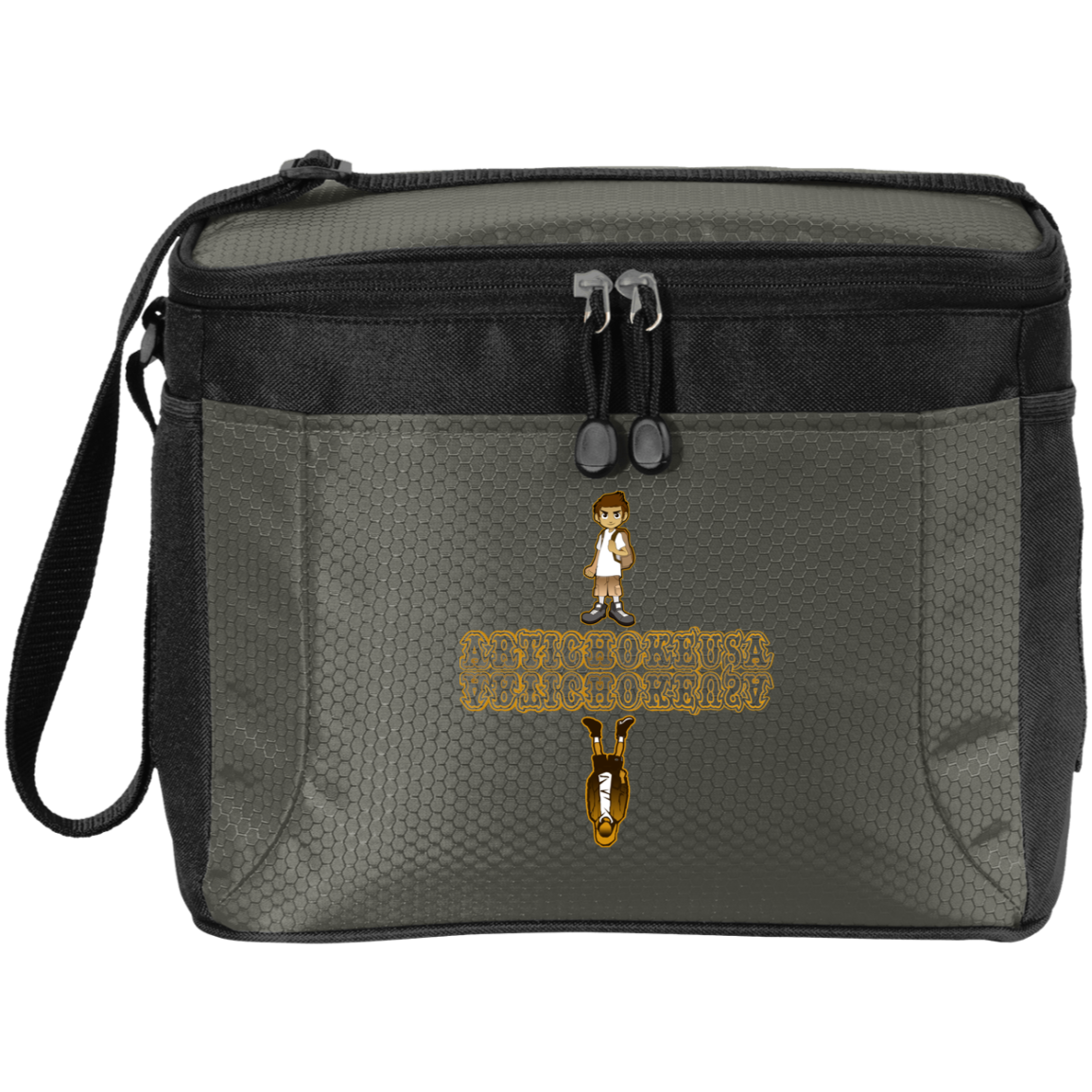 ArtichokeUSA Custom Design. Façade: (Noun) A false appearance that makes someone or something seem more pleasant or better than they really are. 12-Pack Cooler