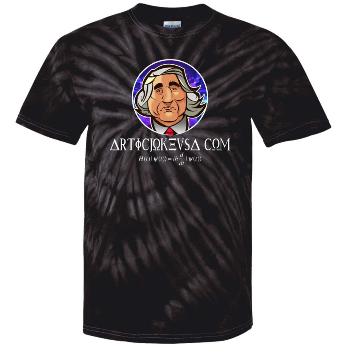 ArtichokeUSA Custom Design. Michio Kaku Fan Art. 100% Cotton Tie Dye T-Shirt