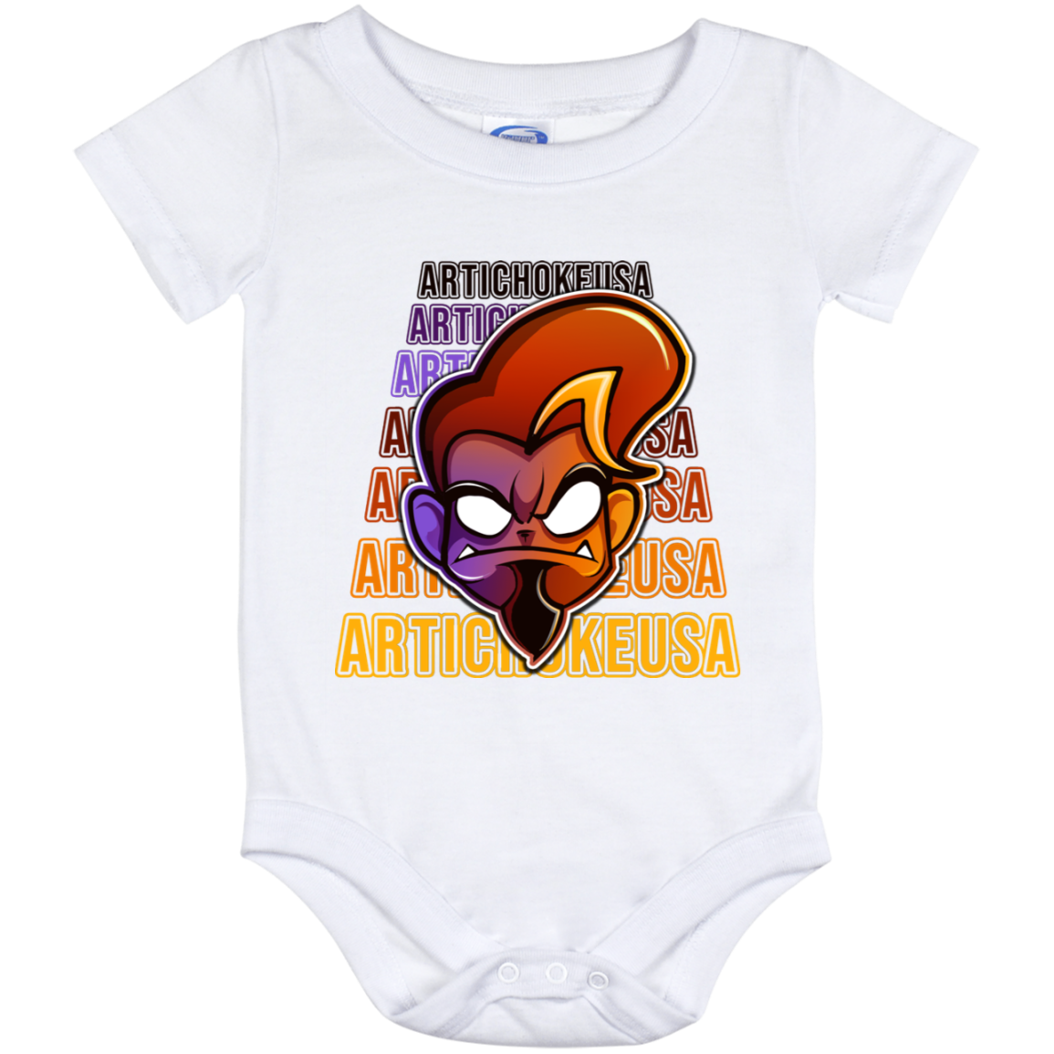 ArtichokeUSA Character and Font design. Let's Create Your Own Team Design Today. Arthur. Baby Onesie 12 Month