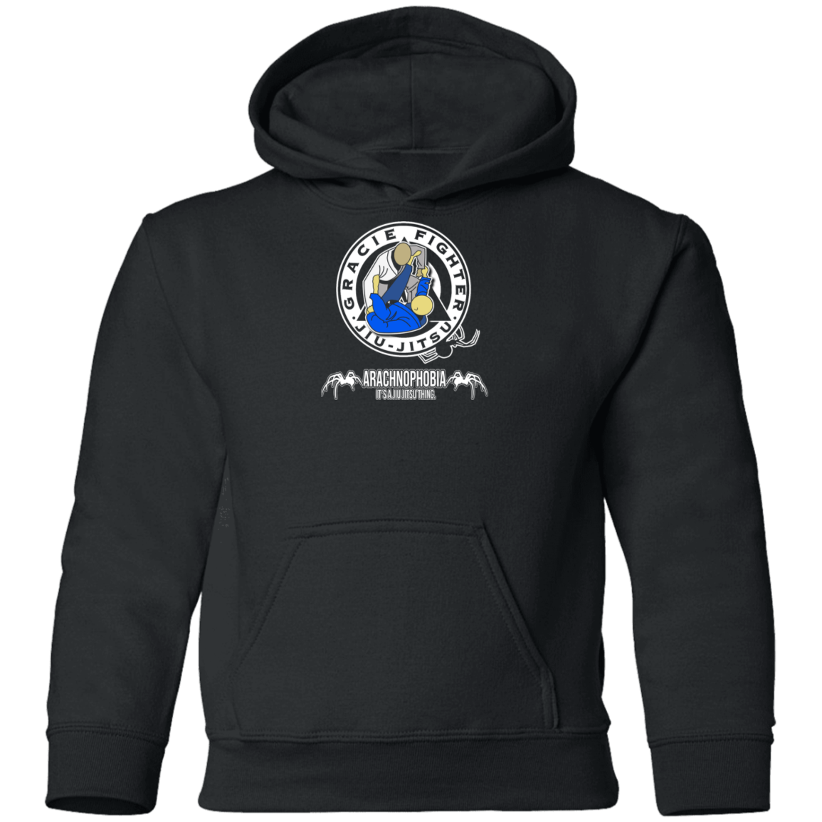 Artichoke Fight Gear Custom Design #1. Arachnophobia. Spider Guard. It's A Jiu Jitsu Thing. Youth Hoodie