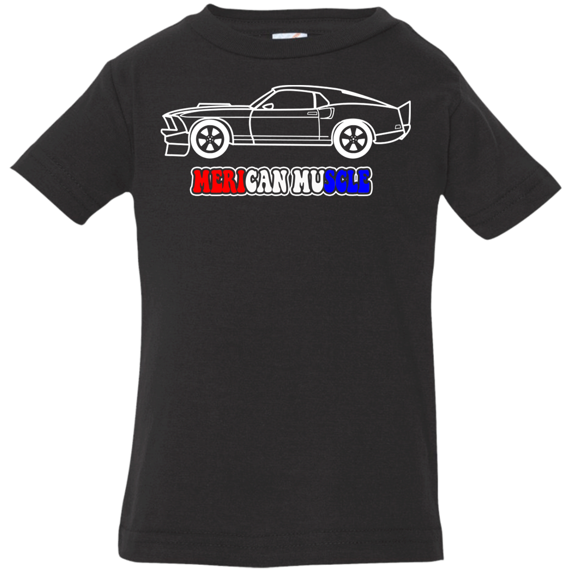 ArtichokeUSA Custom Design. Merican Muscle. Wu-Tang / Mustang Parody. Infant Jersey T-Shirt