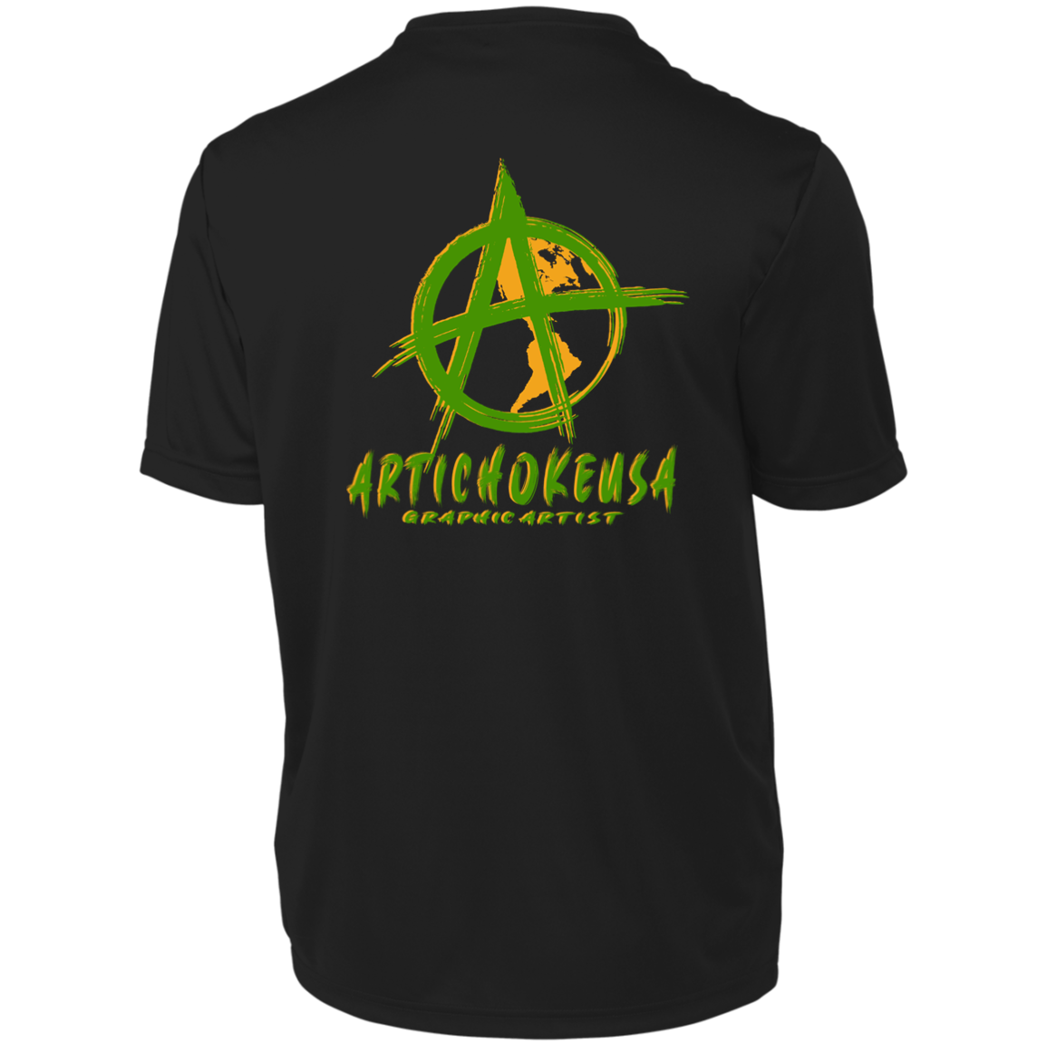 ArtichokeUSA Custom Design. EARTH-ART=EH. Men's Moisture-Wicking Tee