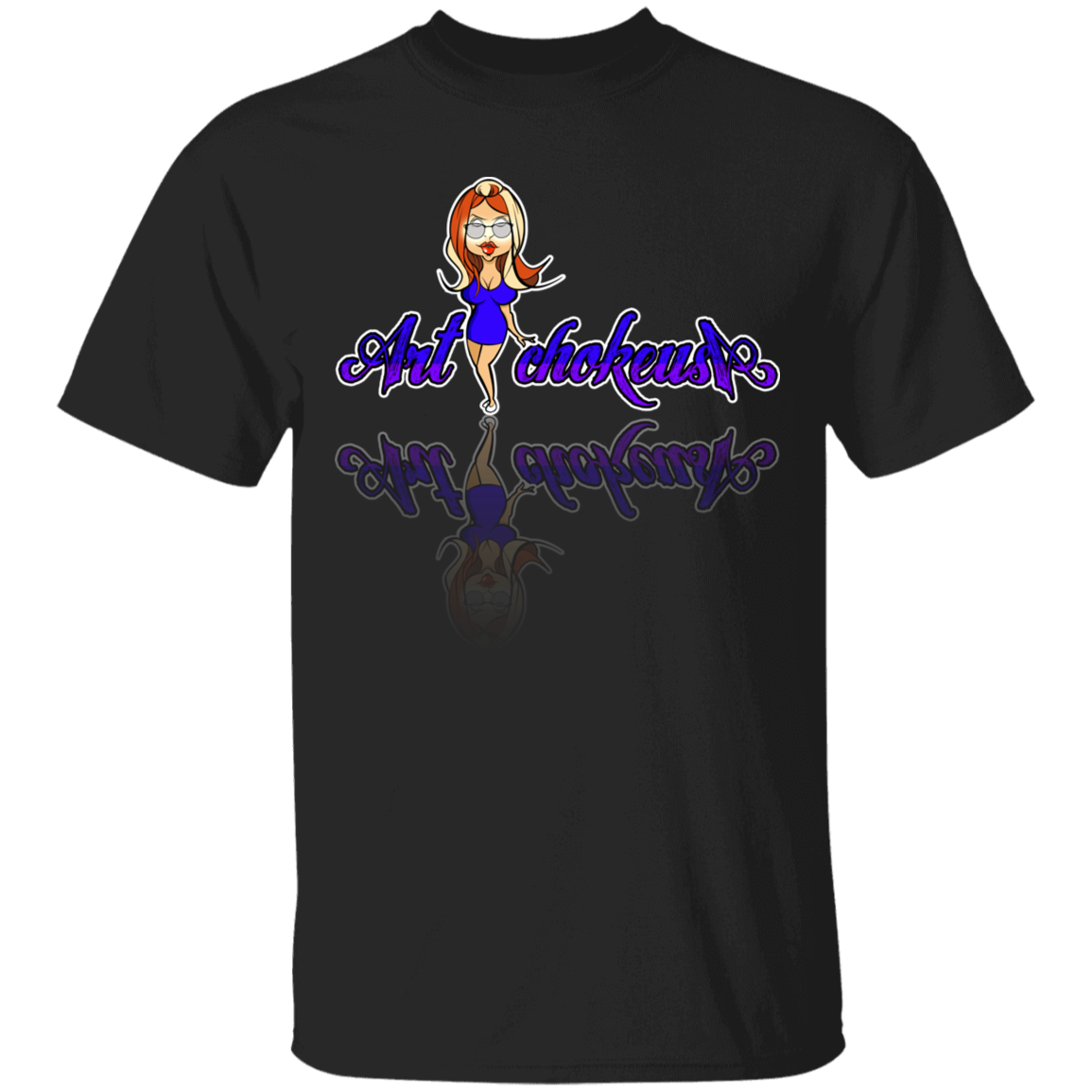 ArtichokeUSA Character and Font Design. Let’s Create Your Own Design Today. Blue Girl. 100% Cotton T-Shirt