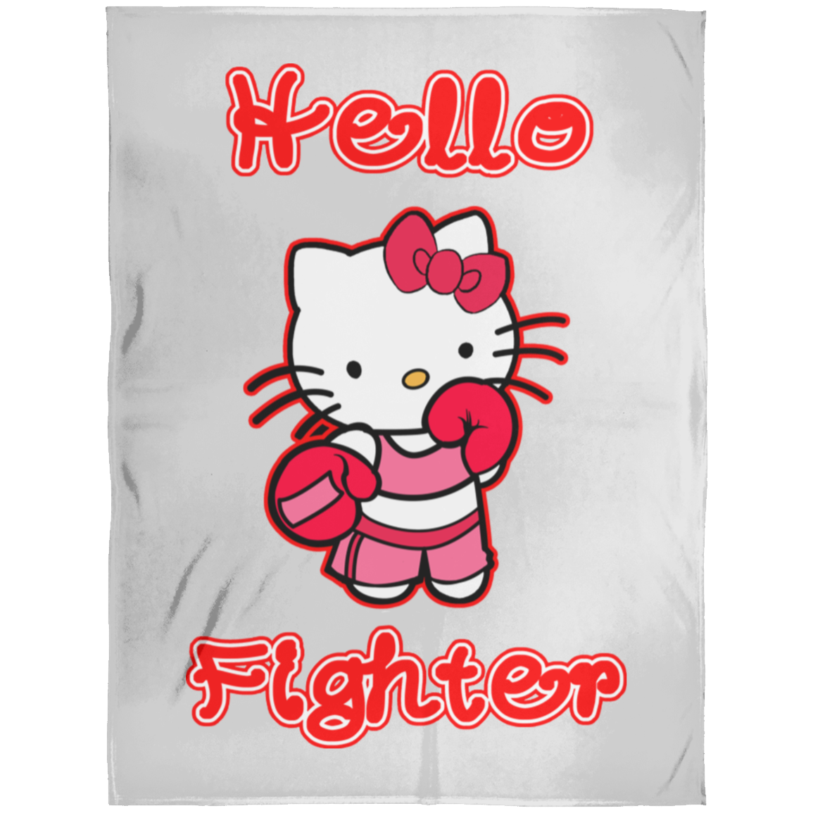 Artichoke Fight Gear Custom Design #13. Hello Fightter. Hello Kitty Parody. MMA. Arctic Fleece Blanket 60x80