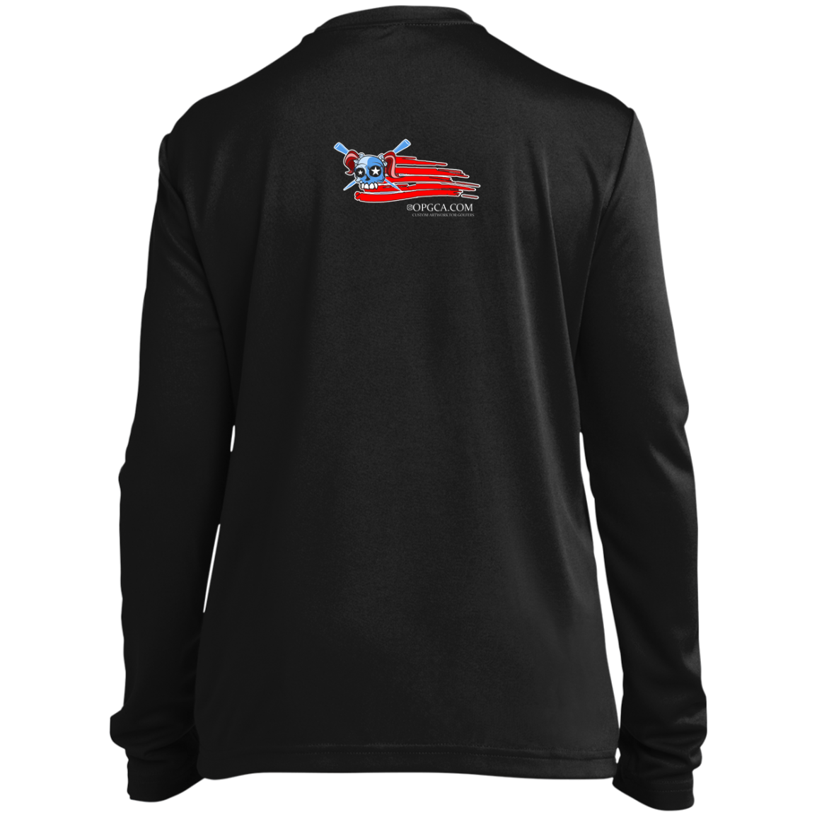 OPG Custom Design #12. American Golfer. Female Edition. Youth 100% Polyester Long Sleeve Tee