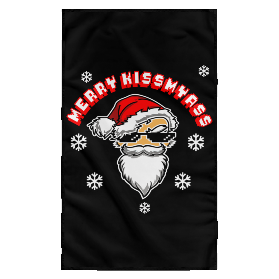 ArtichokeUSA Custom Design. Merry Kiss My Ass. Wall Flag