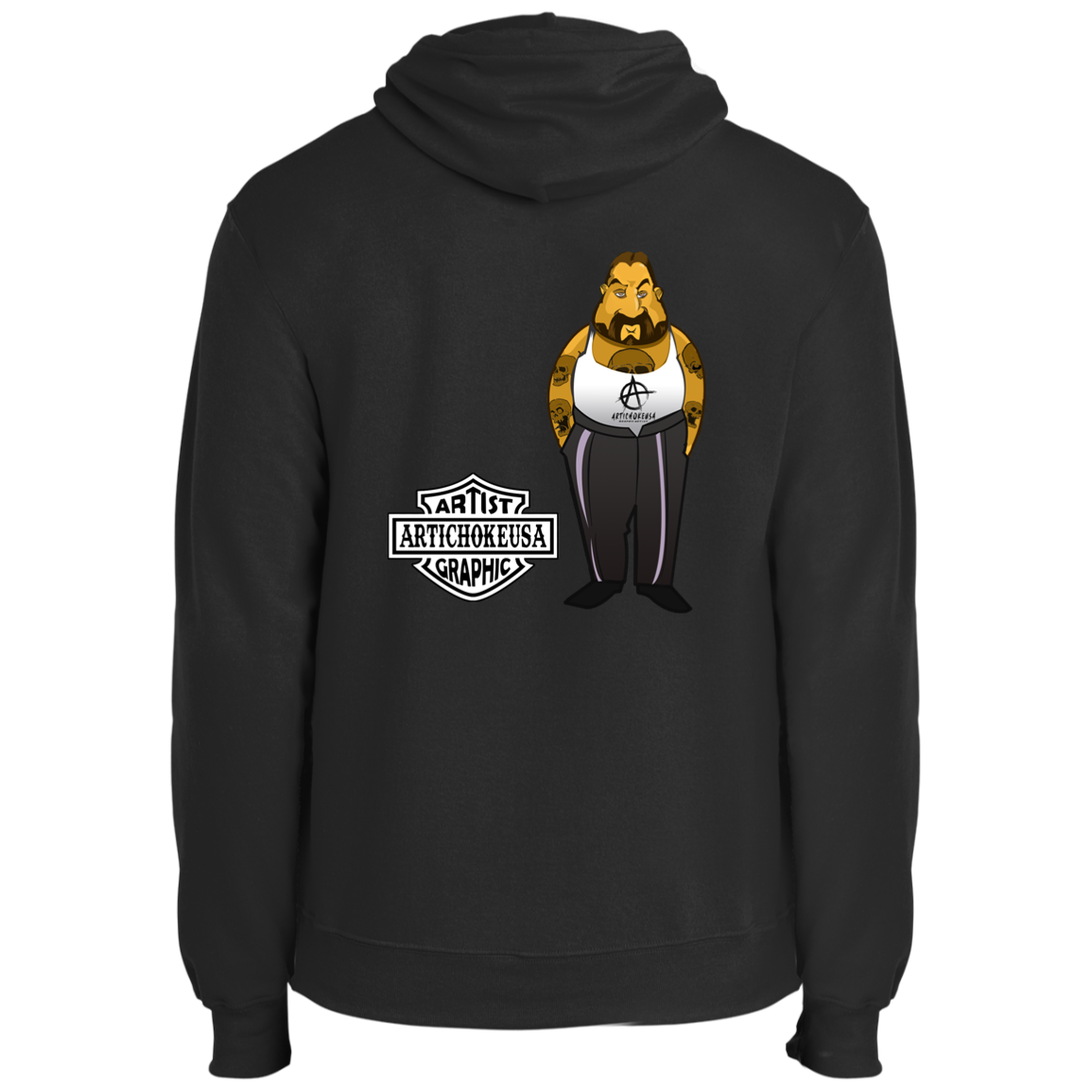 ArtichokeUSA Custom Design. Façade: (Noun) A false appearance that makes someone or something seem more pleasant or better than they really are. Fleece Pullover Hoodie