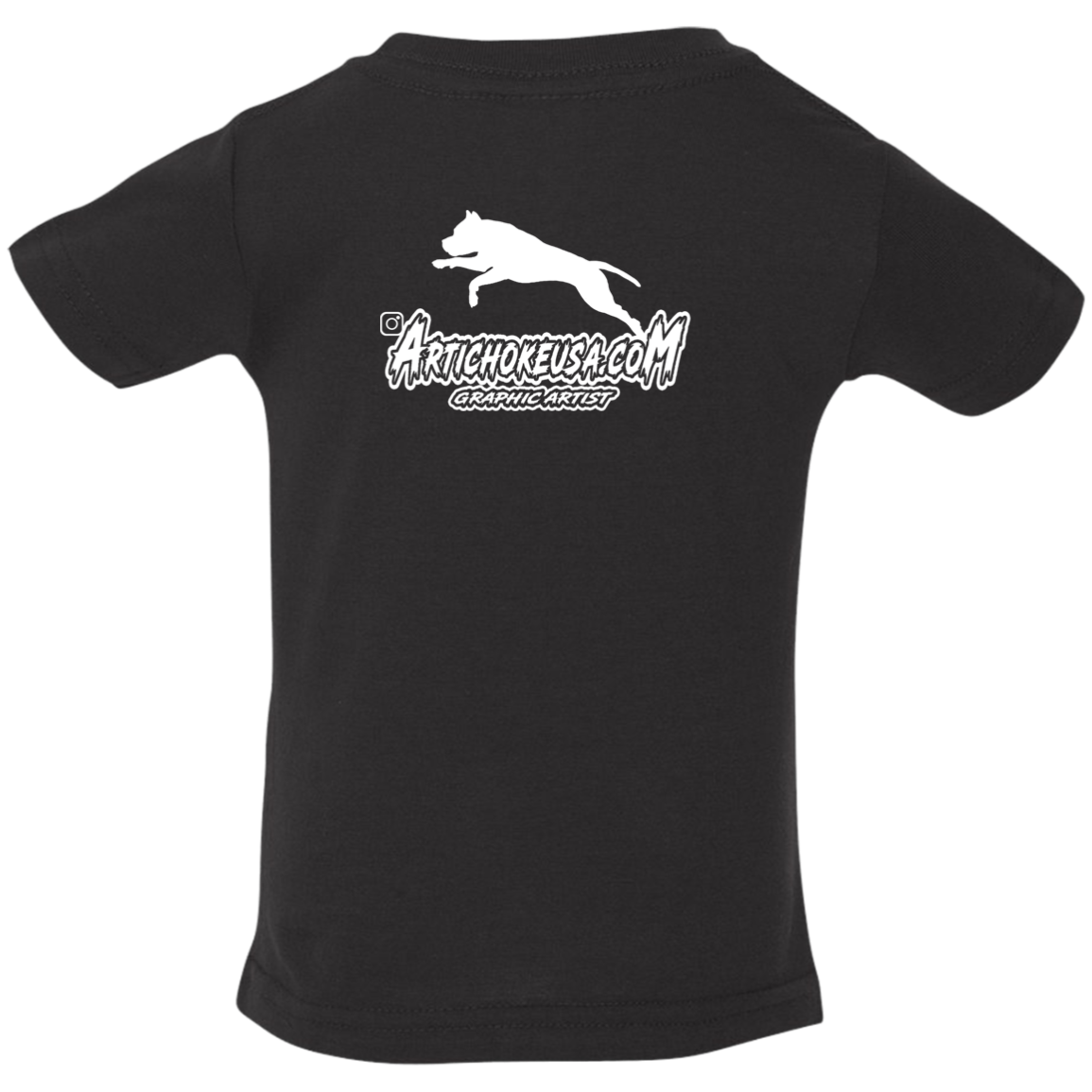 ArtichokeUSA Custom Design. Ruffing the Passer. Pitbull Edition. Male Version. Infant Jersey T-Shirt