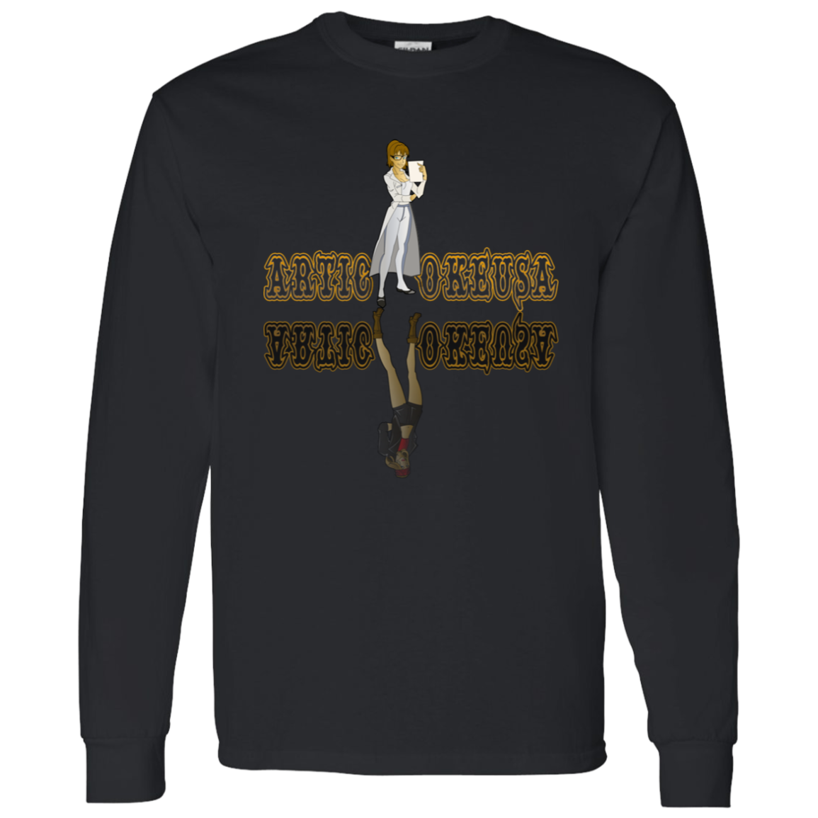 ArtichokeUSA Custom Design. Façade: (Noun) A false appearance that makes someone or something seem more pleasant or better than they really are. 100 % Cotton LS T-Shirt