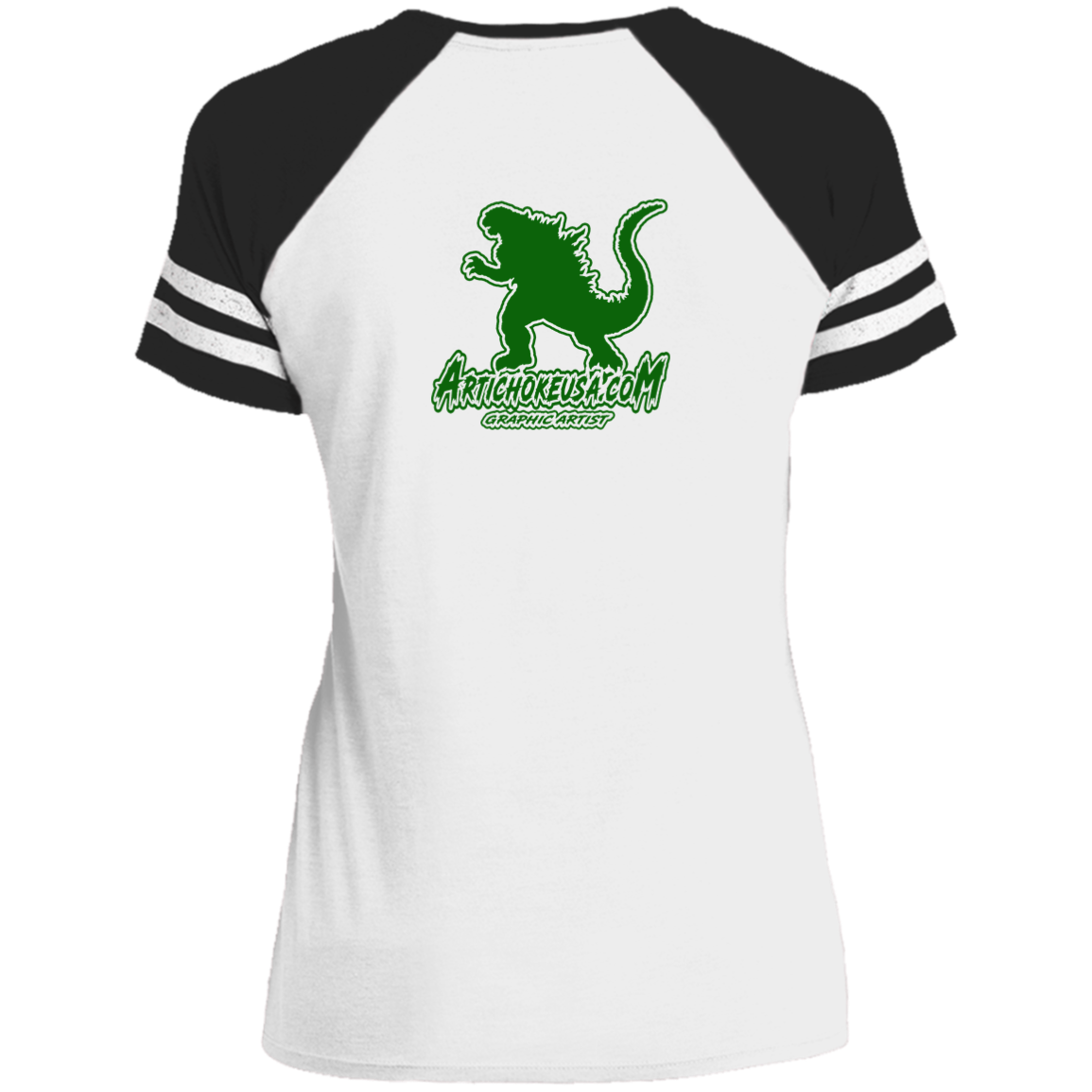 ArtichokeUSA Custom Design. I Heart Kaiju. Fan Art. Ladies' Game V-Neck T-Shirt
