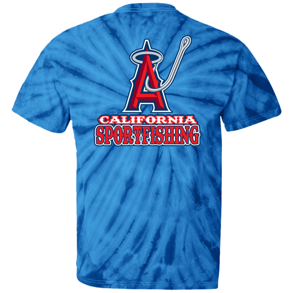 ArtichokeUSA Custom Design. Anglers. Southern California Sports Fishing. Los Angeles Angels Parody. Youth Tie Dye T-Shirt