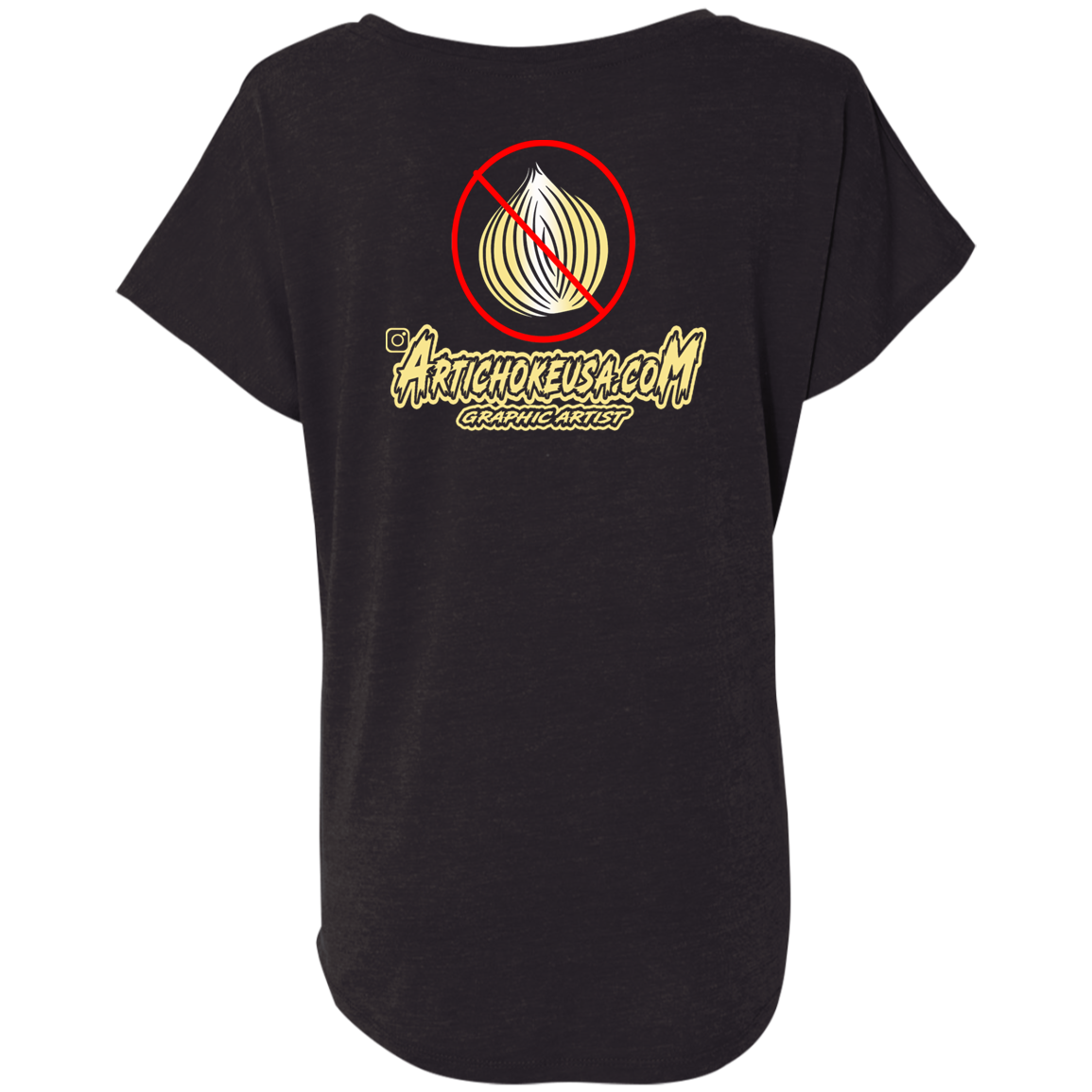 ArtichokeUSA Custom Design. Fuck Onions. Ladies' Triblend Dolman Sleeve