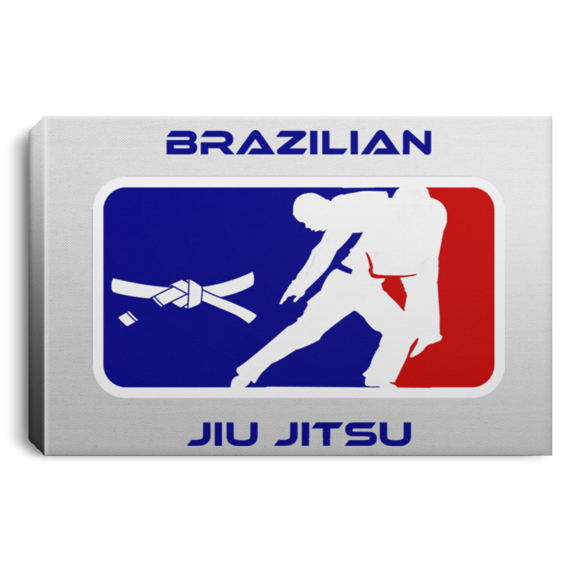 Artichoke Fight Gear Custom Design #2. BJJ MLB Parody v1. Landscape Canvas .75in Frame